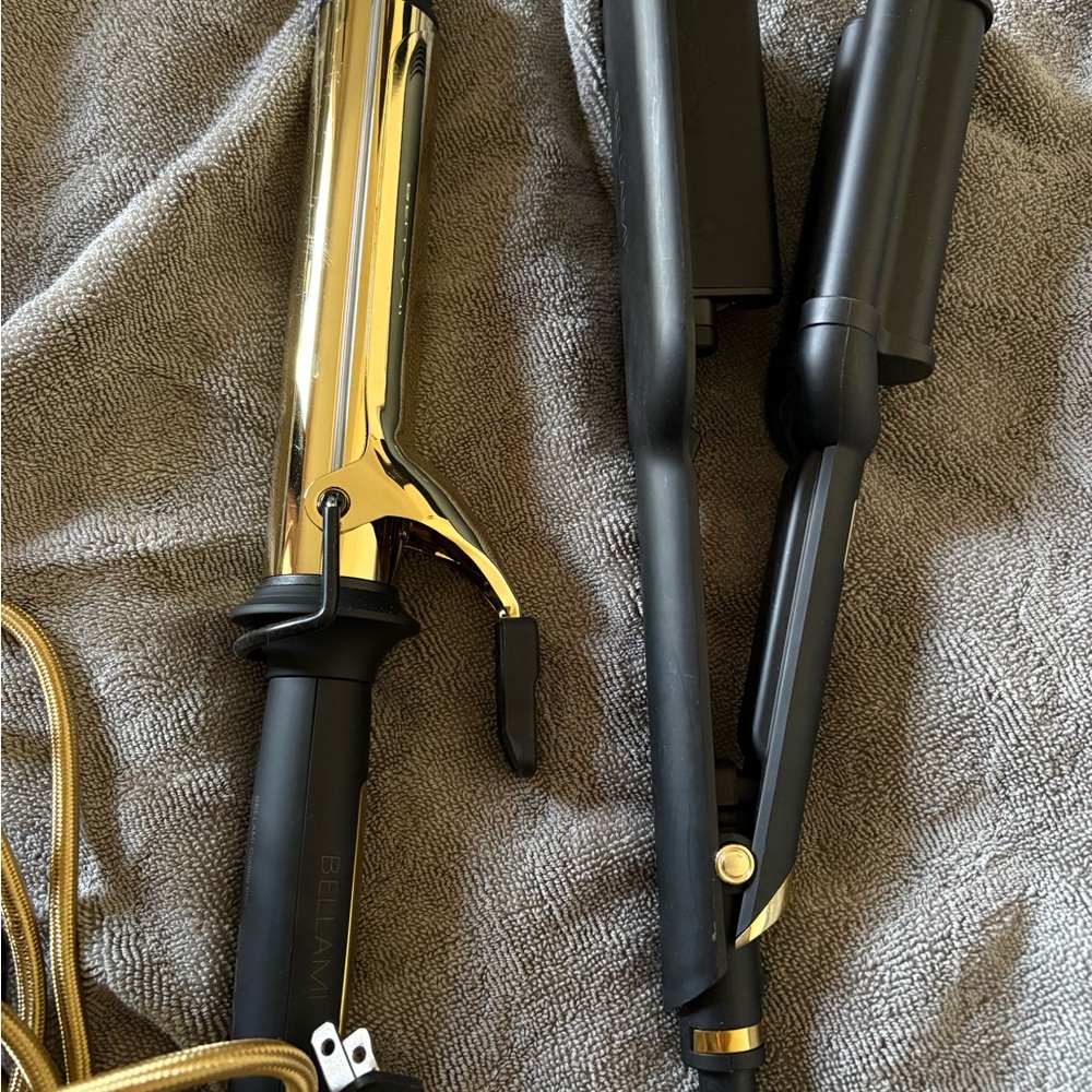 Bellami 1.5 curling iron and deep waver. Both used once